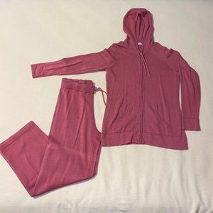 Pink Sweater Sweat Suit